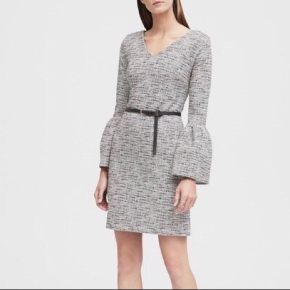 Banana Republic Gray Textured Dress